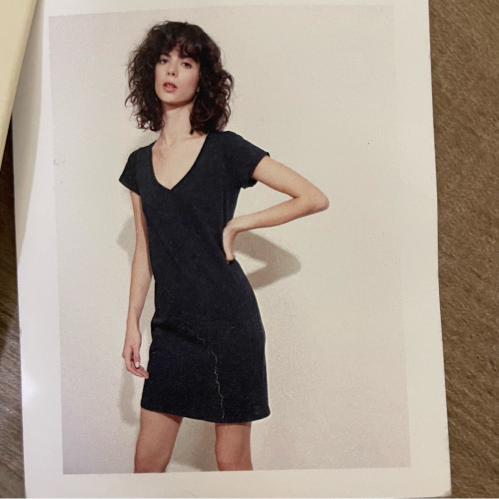NWT Nation LTD black V-neck T-shirt dress